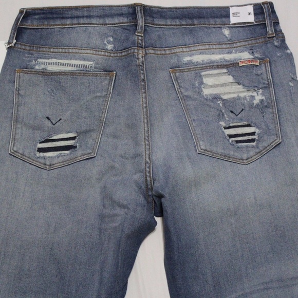 $265 HUDSON NICO SOUTHPAW SHREDDED SKINNY JEANS - Picture 7 of 7